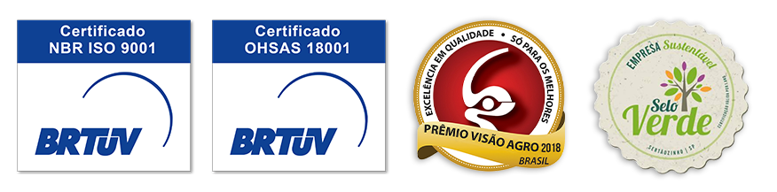 ISO 9001 | OHSAS 18001 | Visão Agro | Selo Verde ISO 9001 | OHSAS 18001 | Visão Agro | Selo Verde